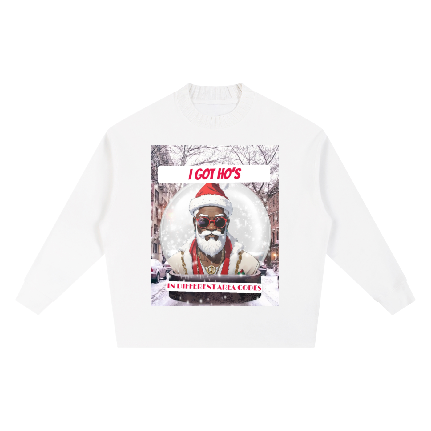 Knitted Round Neck Oversize Sweatshirt